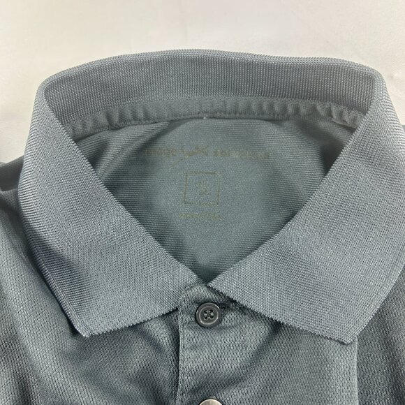 Albertsons Logo Work Shirt Polo Mens Size Small Gray Lightweight Short Sleeve - Picture 3 of 7
